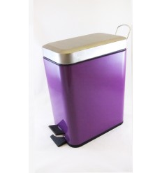 Papelera baño morada