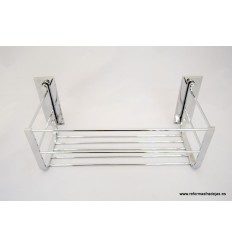 Cesta de baño para gel y champú cromo