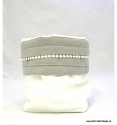 Bolsa algodón blanco y gris
