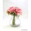 Jarrón de cristal con bouquet flores